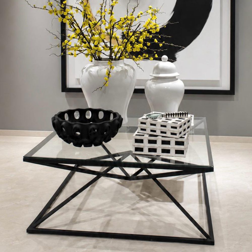 Mesa de Centro Negra Cuadrada