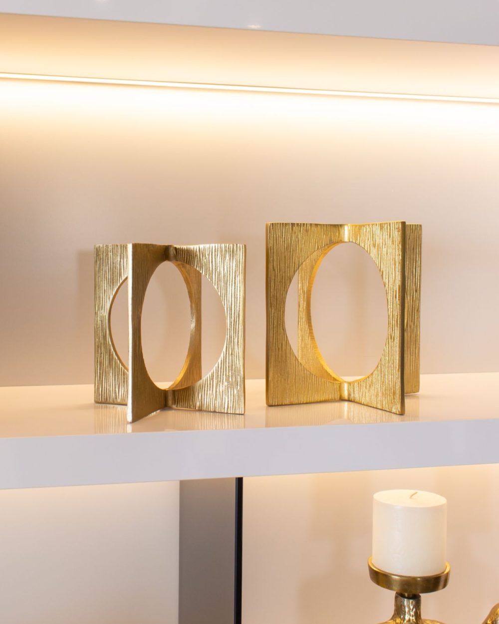 Accesorio Decorativo Figura Geométrica Dorado Grande