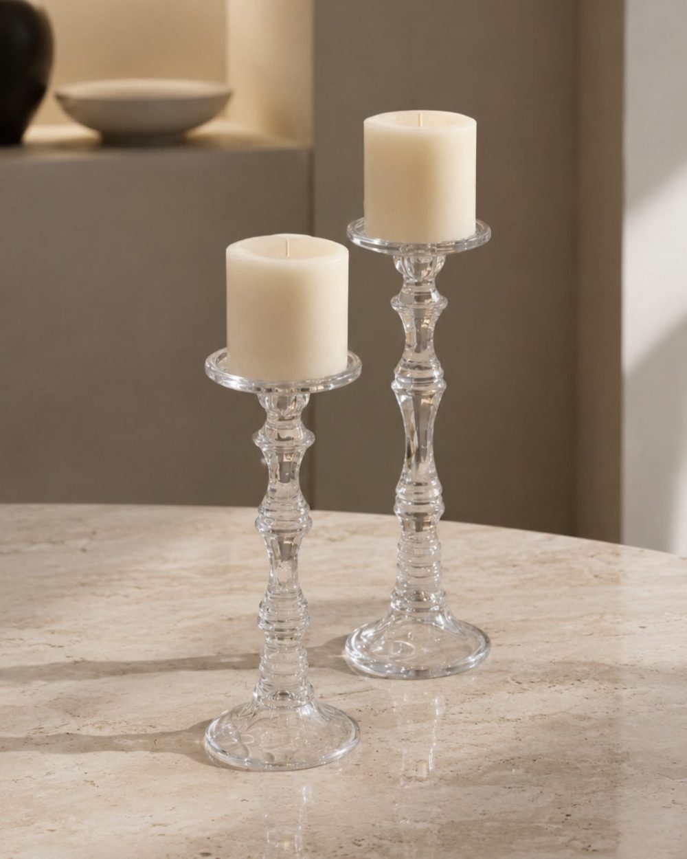 Candelabro en Vidrio Alto