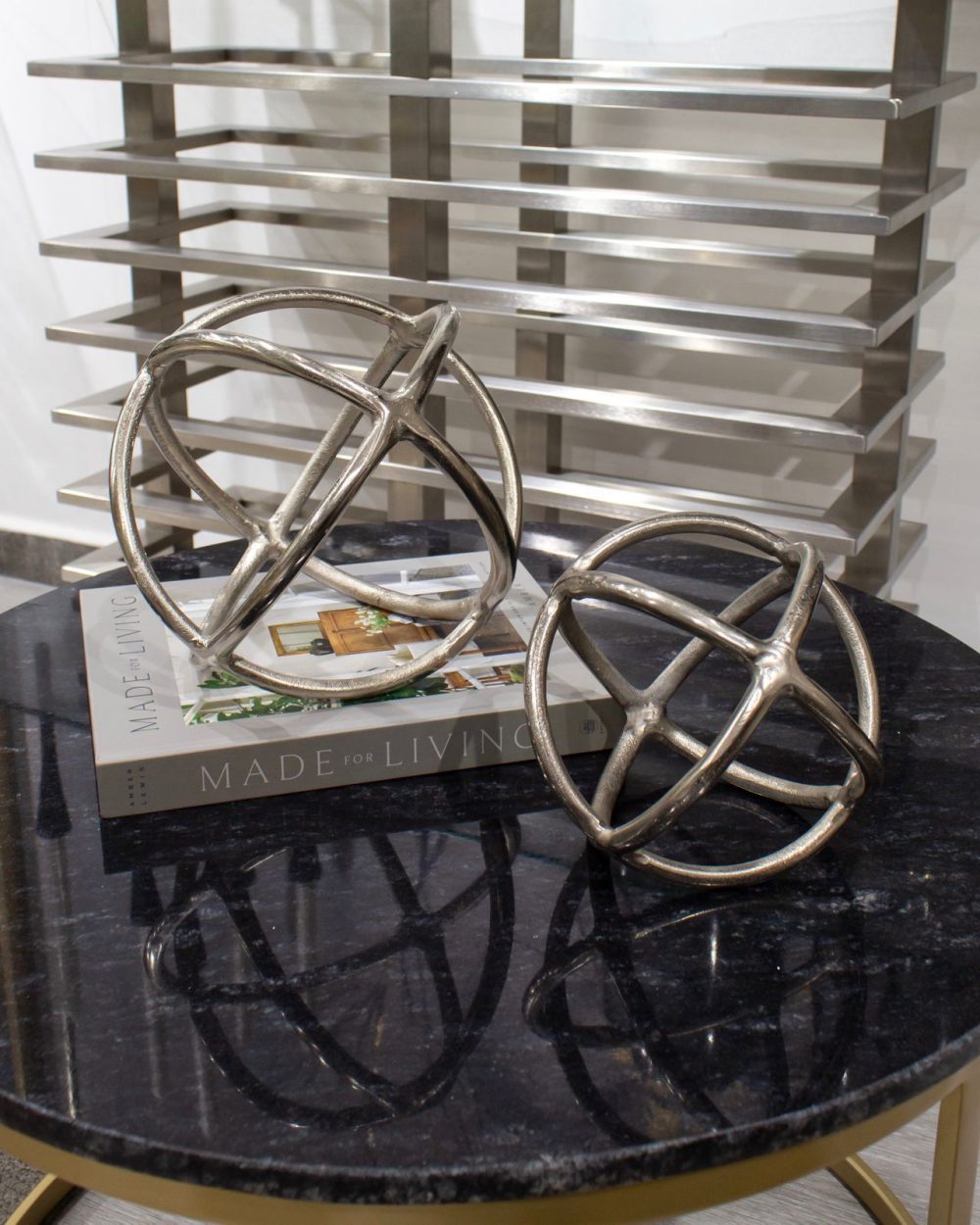 Accesorio Decorativo Orbit Plateado Pequeño