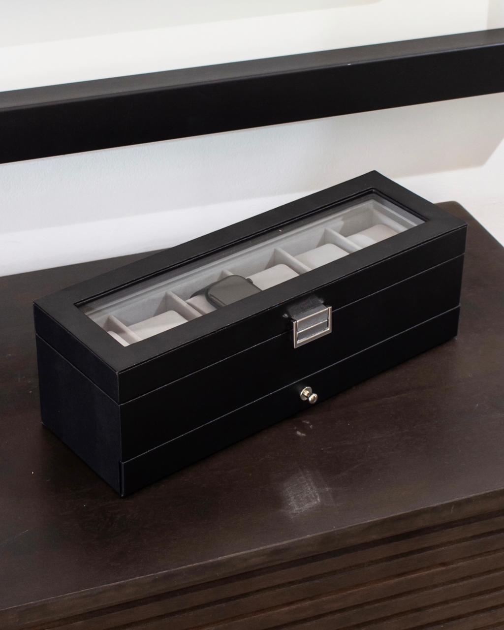 Caja Organizadora para Relojes Noir Prestige, Capacidad 6 Puestos - Imagen 2