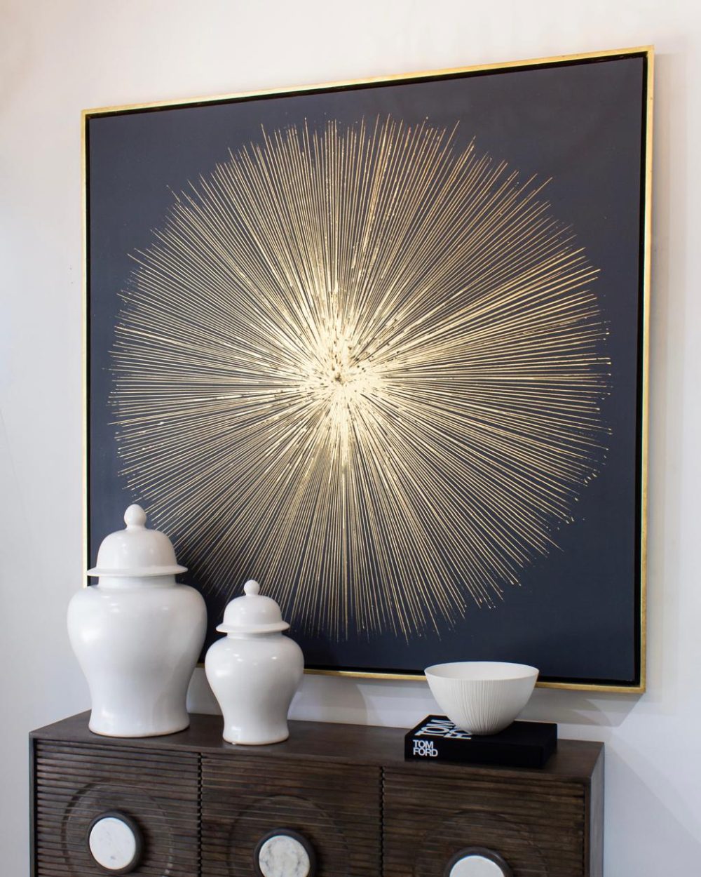 Cuadro de Medallón Dorado 180cm x 180cm