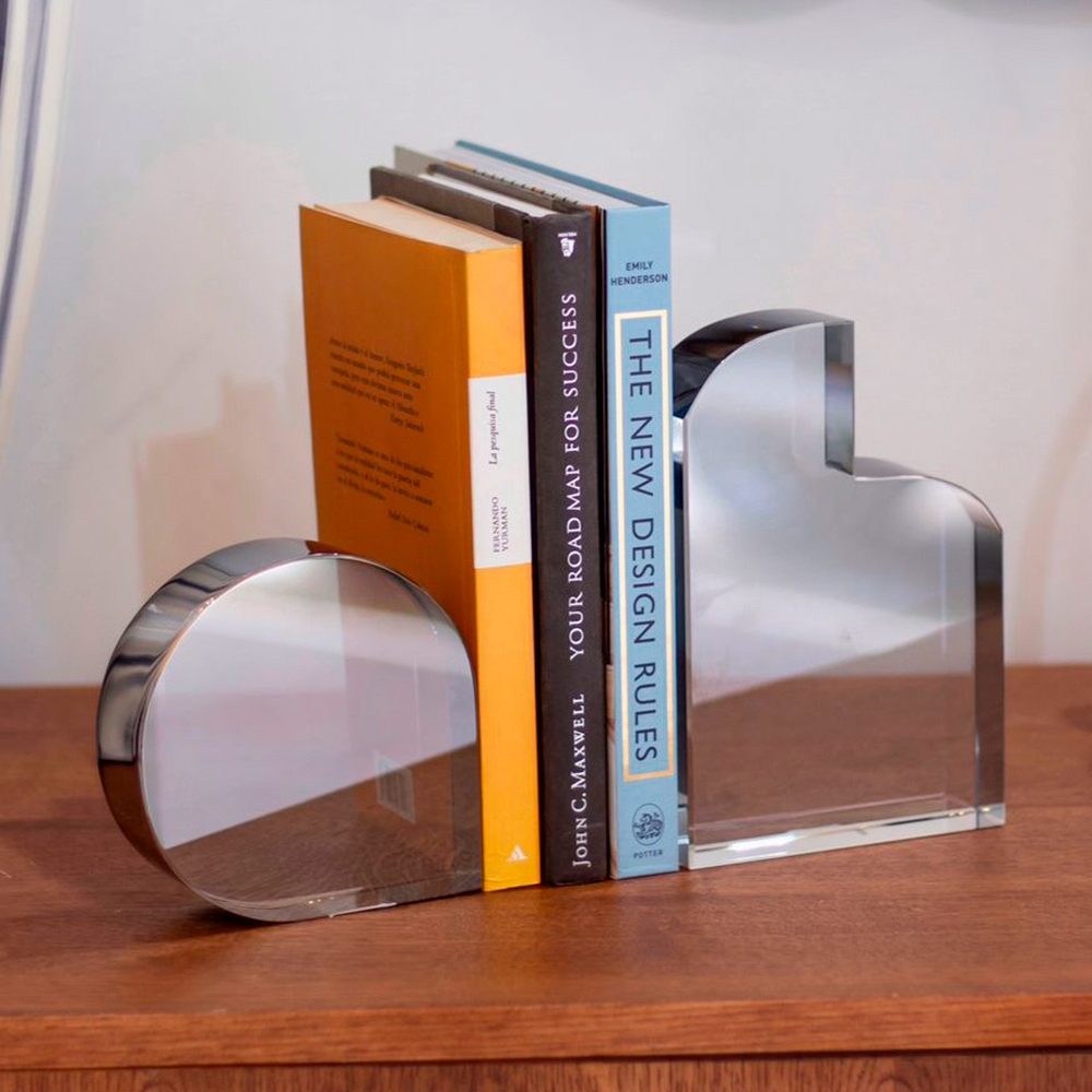 Portalibros   en Vidrio Color Humo