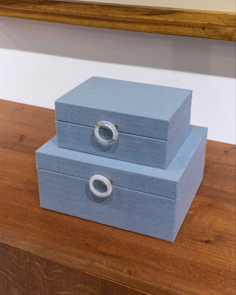 Caja           Decorativa Color Azul Grande
