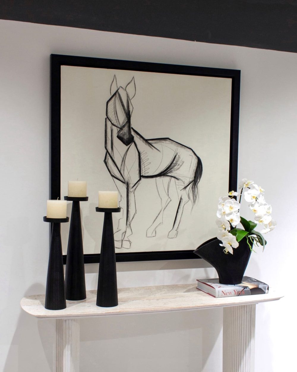 Cuadro de Caballo Pintado a Mano 120 cm x 120 cm