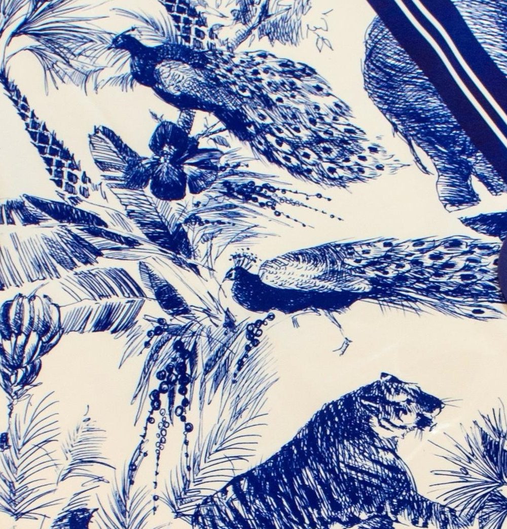 Mantel By Carla Lizarazo Fauna Azul 10 Puestos