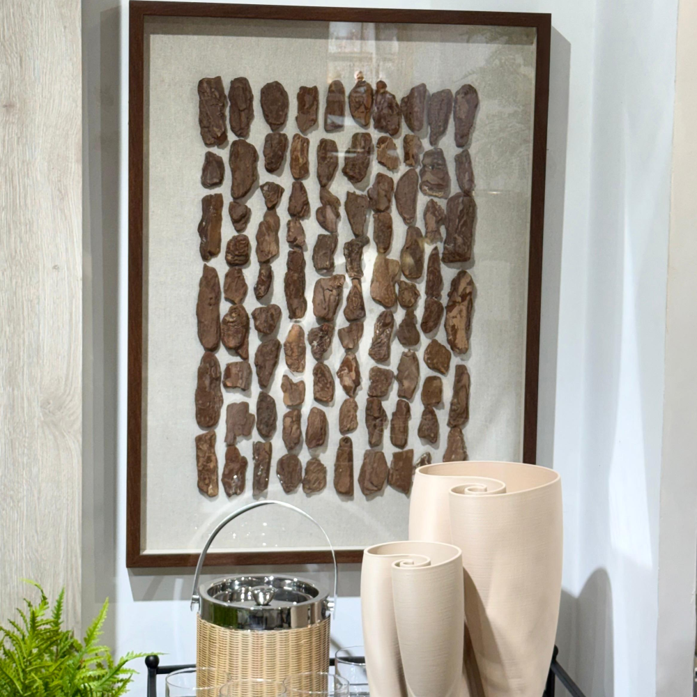 Cuadro  Atemporal en Tono Arena y Café 80cm x 60cm