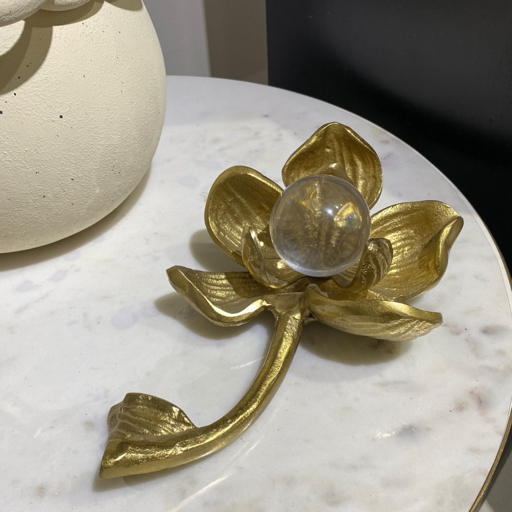 Accesorio                        Decorativo Flor Dorada Pequeña