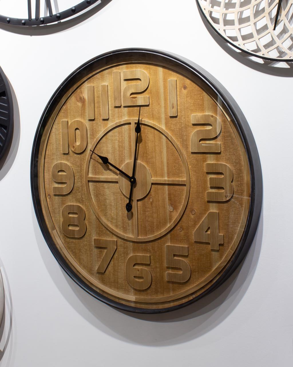 Reloj de Pared Tono en Madera 80cm Diámetro