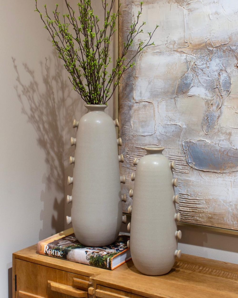 Jarrón Maricopa en Tono Tan Grande