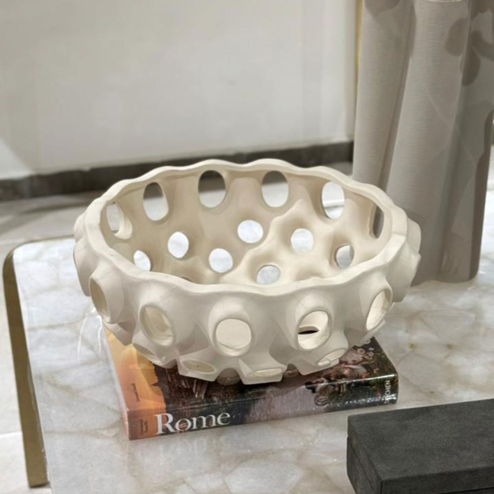 Bowl Embry de Cerámica en Tono Crema