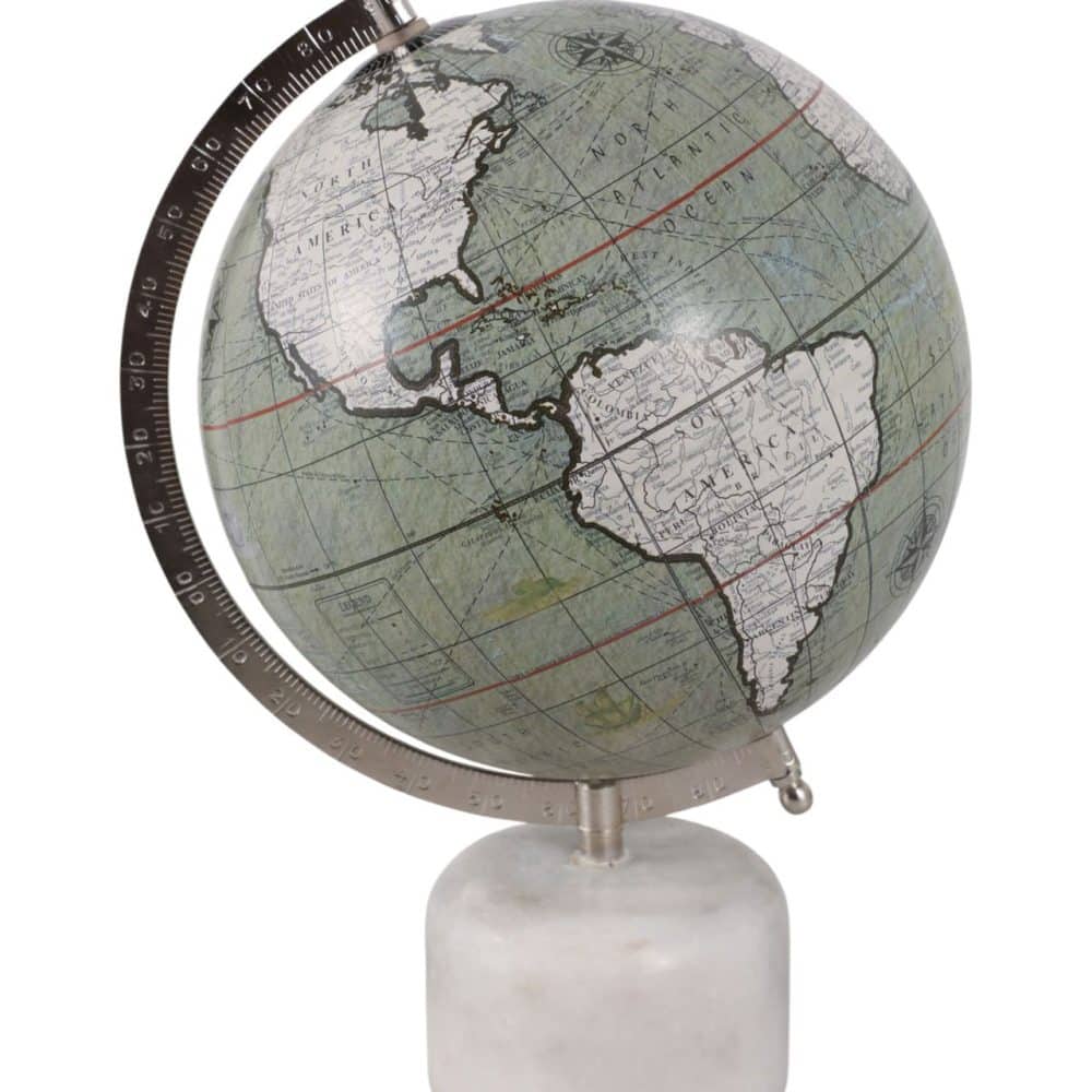 Globo Decorativo Greenwich con Base de Mármol
