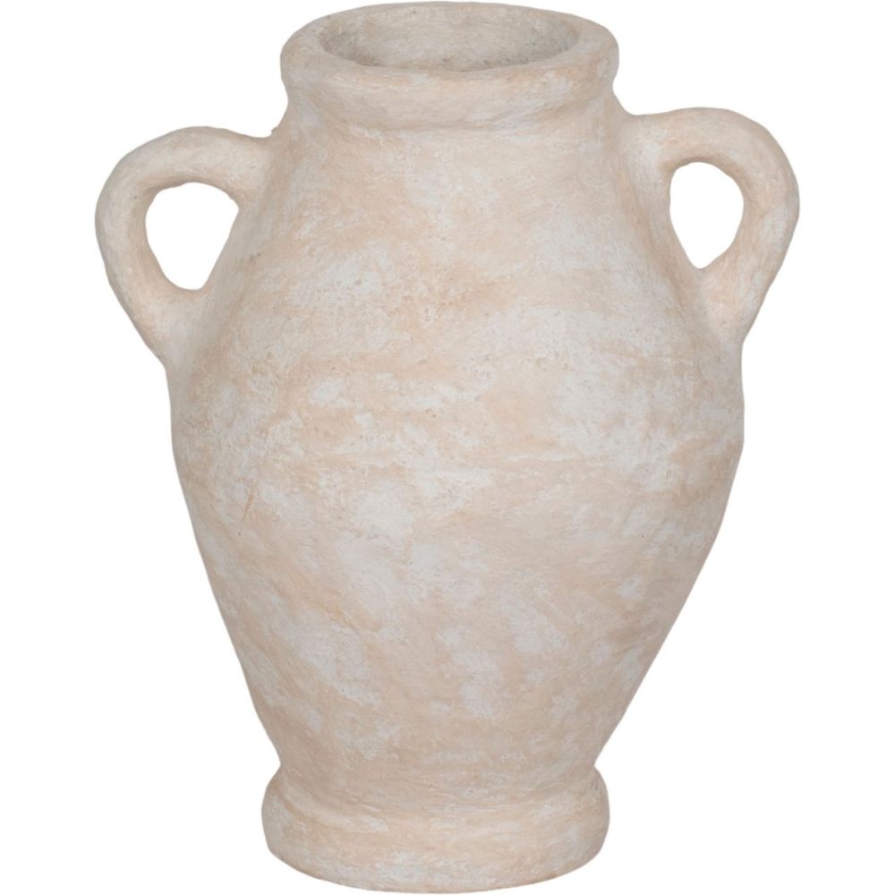 Jarra Decorativa de Papel Maché con Asas