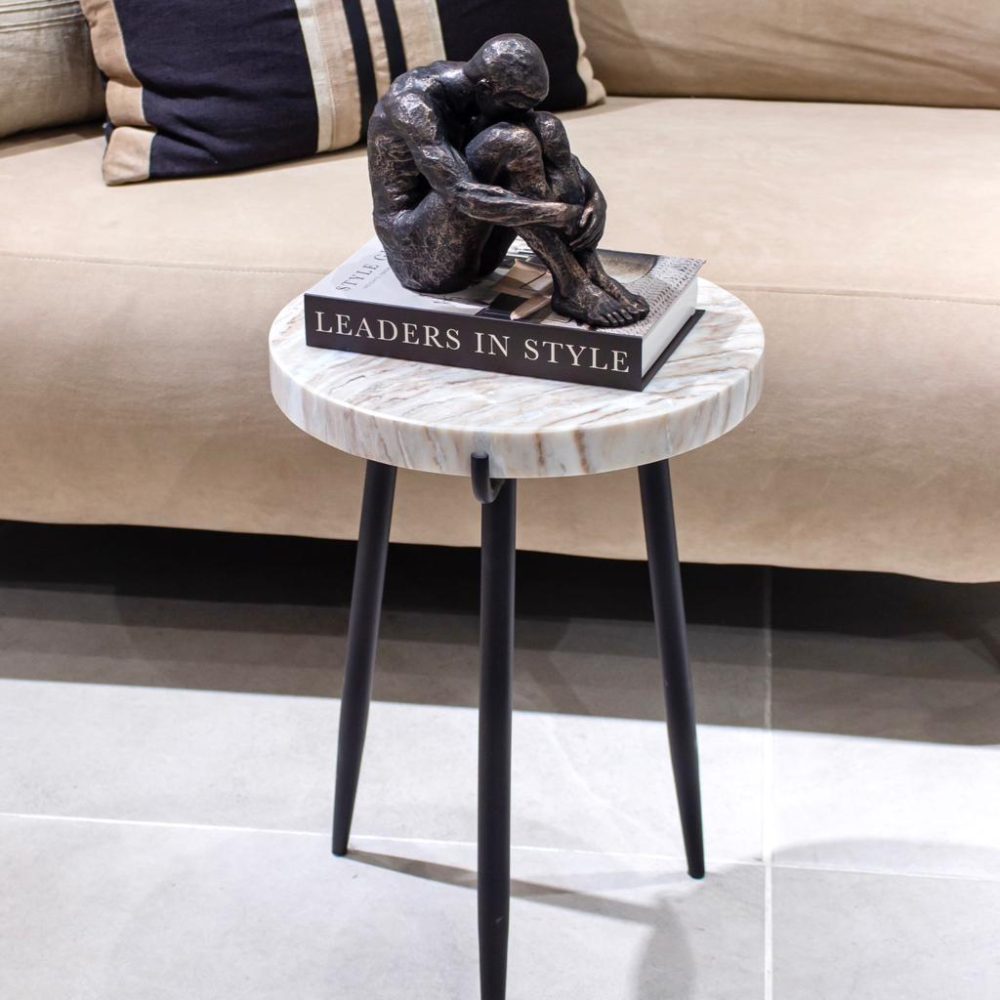 Mesa Auxiliar Avondale de Mármol Blanco