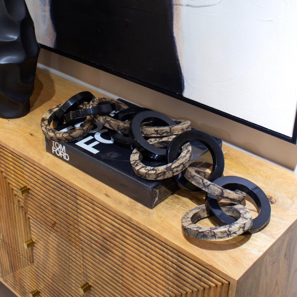 Cadena Decorativa Kanu de Madera y Resina