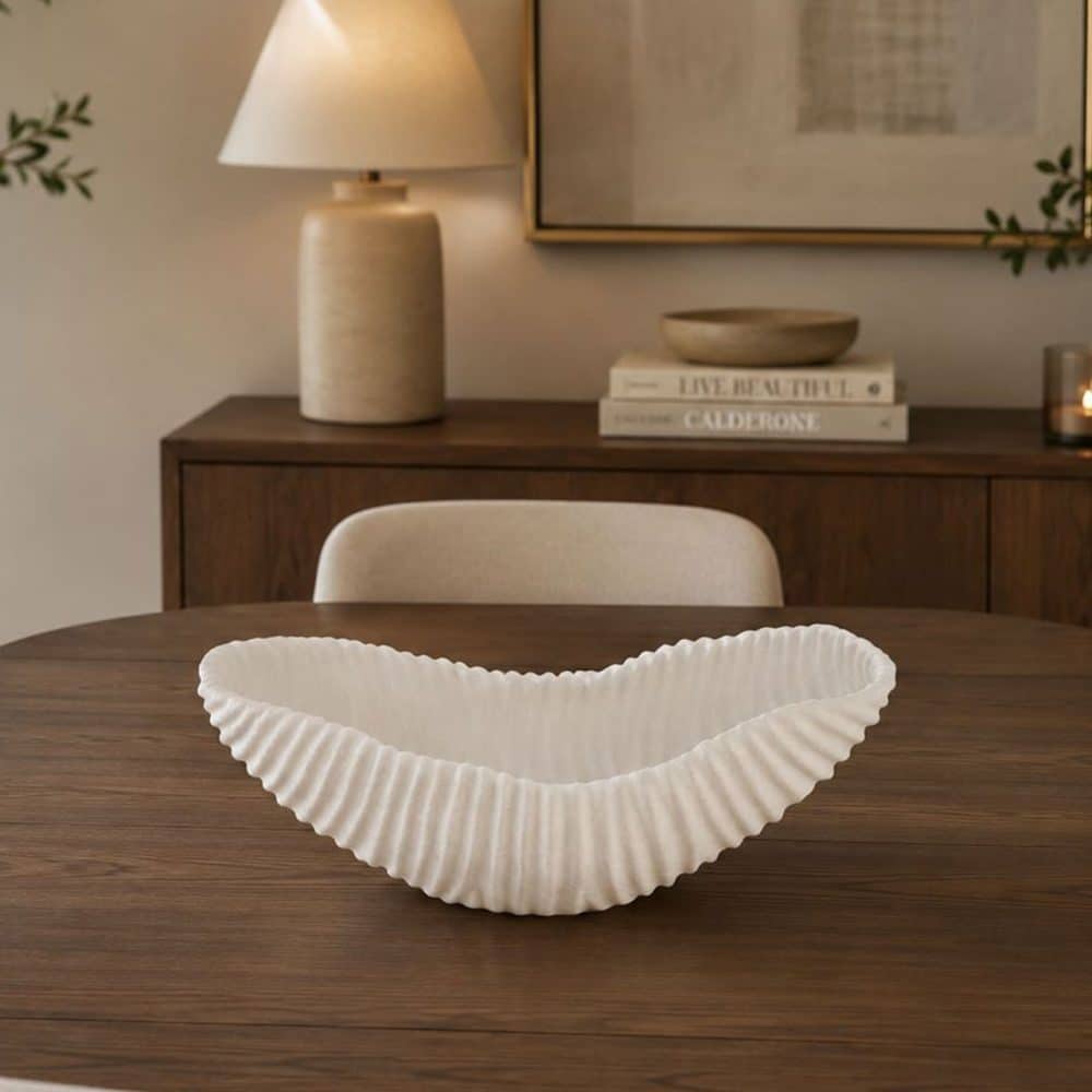 Bowl de Resina con Textura Ondulada