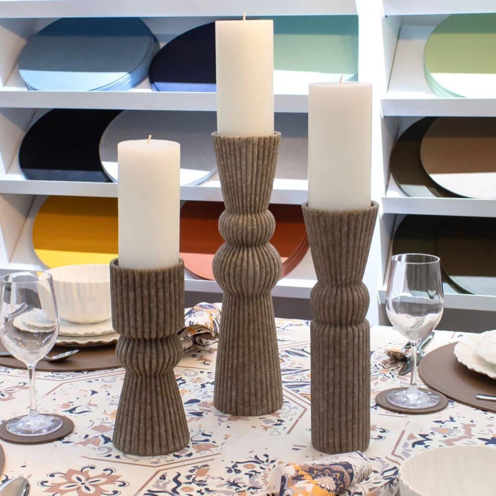 Candelabro Flowood en Resina de Cuarzo