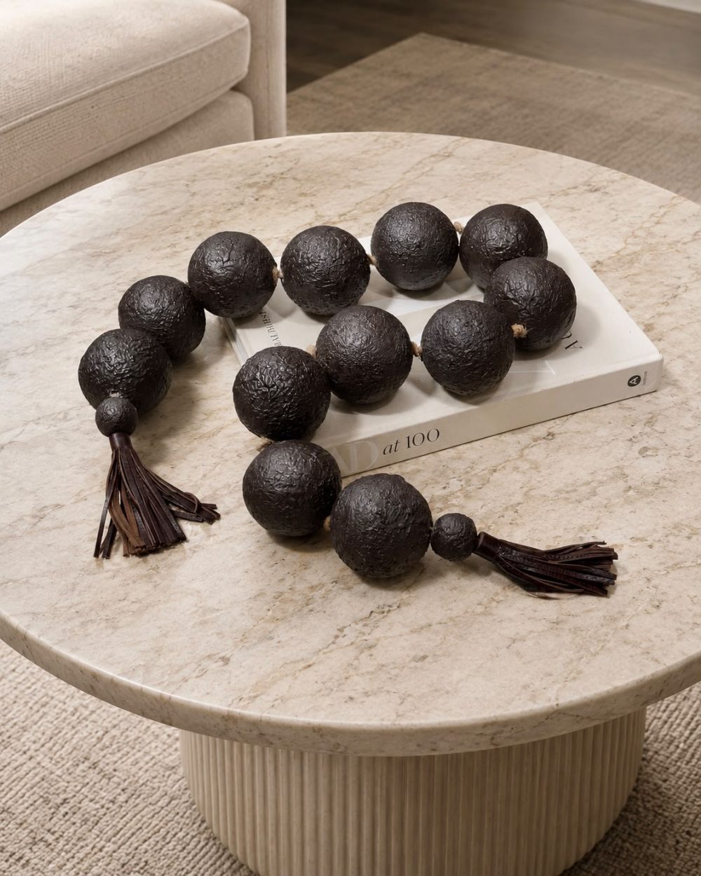 Cuencas Cardiff de Eco-Mix con Borlas de Cuero