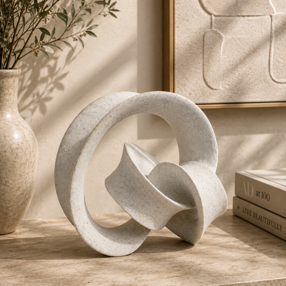 Escultura Menen Aro Blanco Hueso