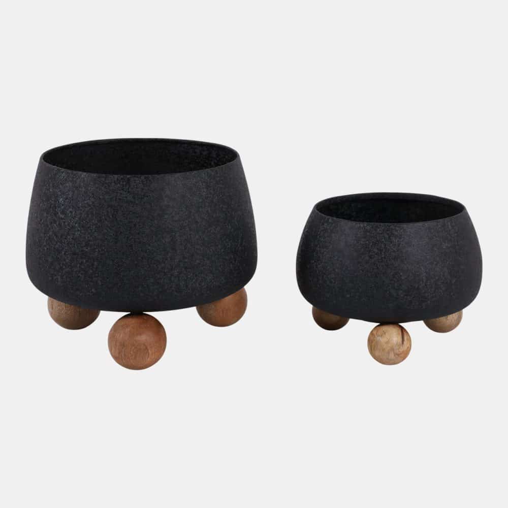 Matera Redondas con Patas de Madera Grande