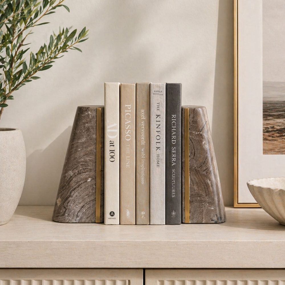 Portalibros Ashland de Mármol Cappuccino