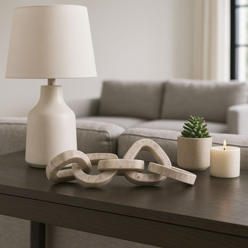 Botellas    Cadena Decorativa Mollin de Mármol Tallado