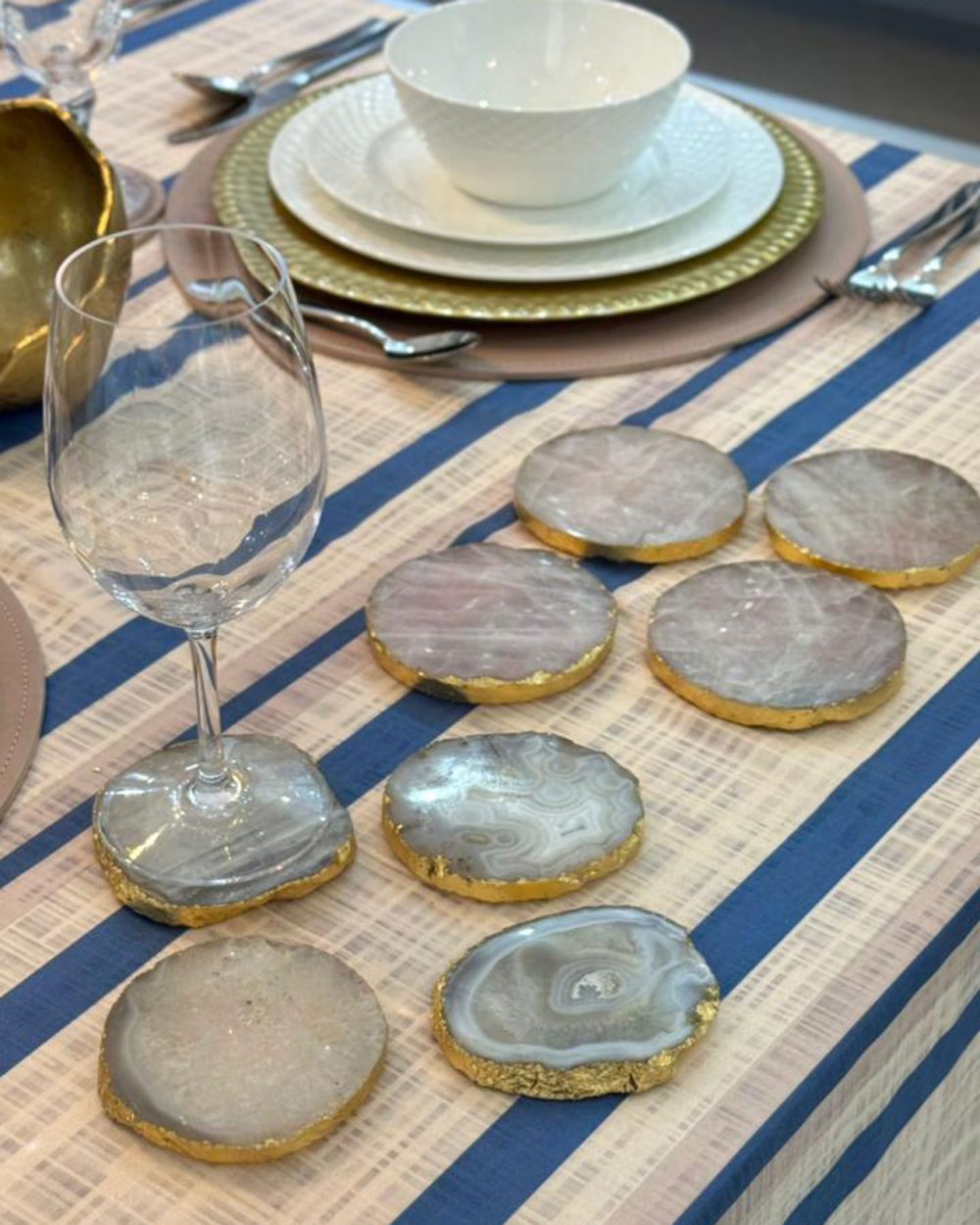 Set de Portavasos de Agatha Gris