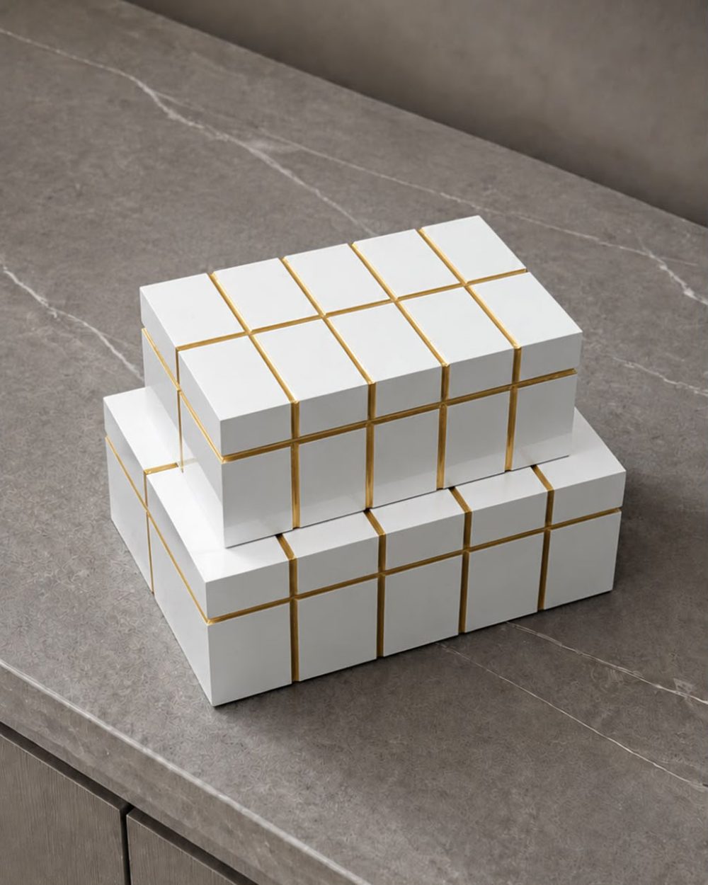 Caja Decorativa Lumina Blanca Grande