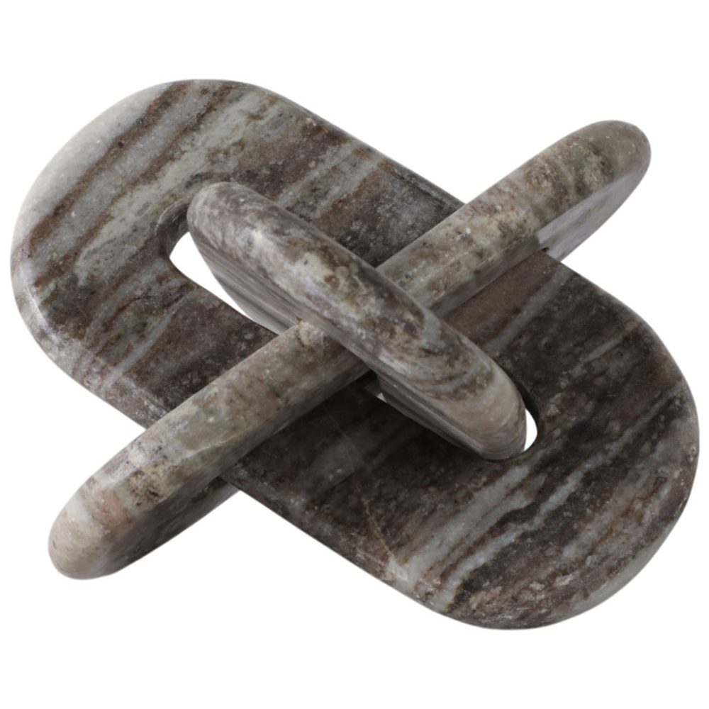 Accesorio Decorativo Nudo Redondeado de Mármol Gris