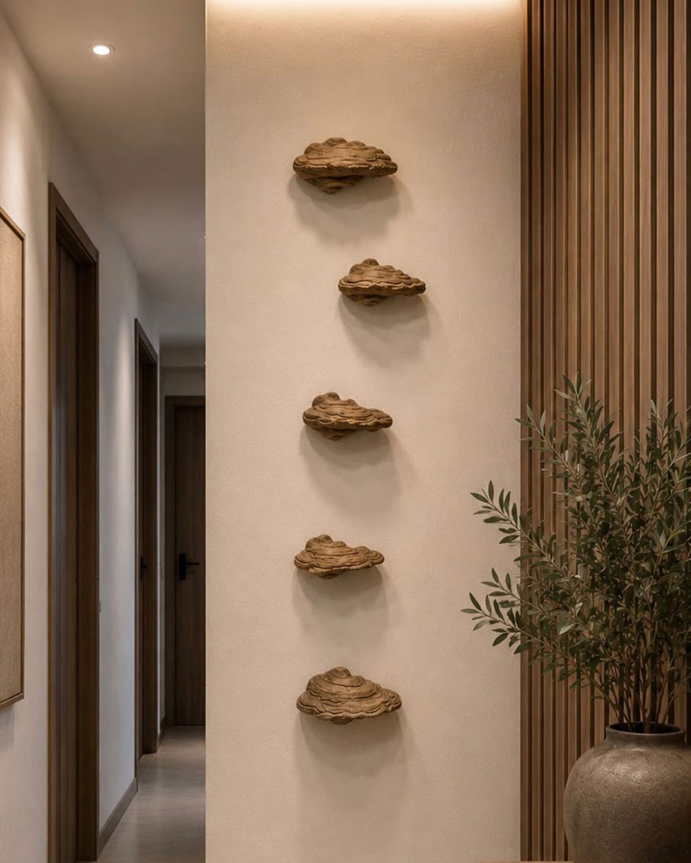 Set de 5 Hongos Fungi Naturales de Pared