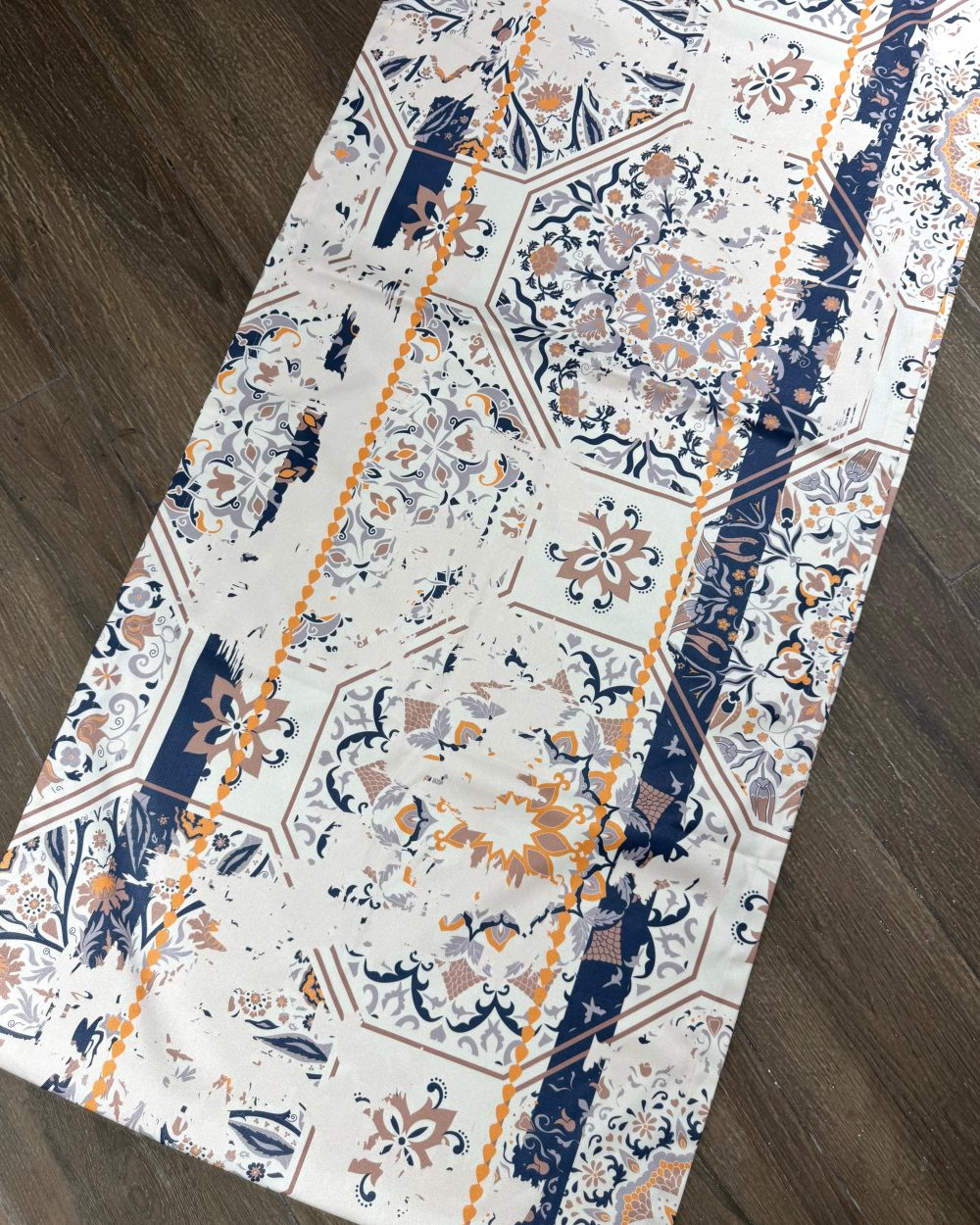 Camino de Mesa By Carla Lizarazo Mosaico Azul y Terracota 10 Puestos