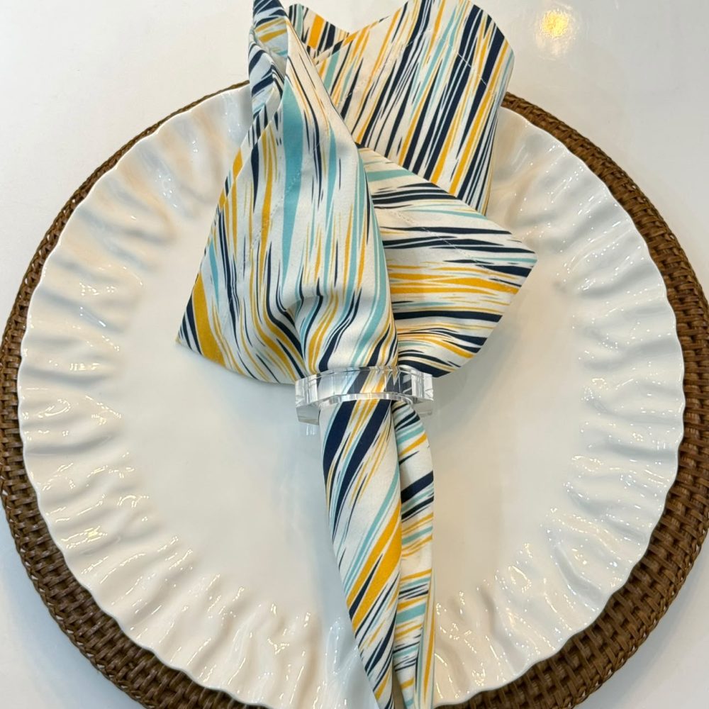 Servilleta By Carla Lizarazo – Azul, Celeste y Amarillo