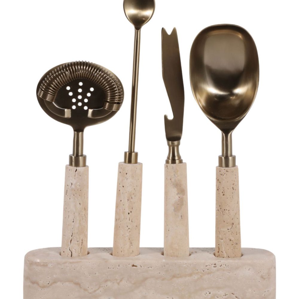 Set de Herramientas para Bar en Travertino