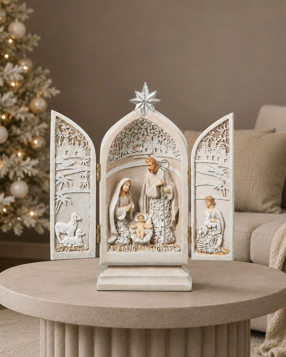Tríptico de la Sagrada Familia 21cm alto